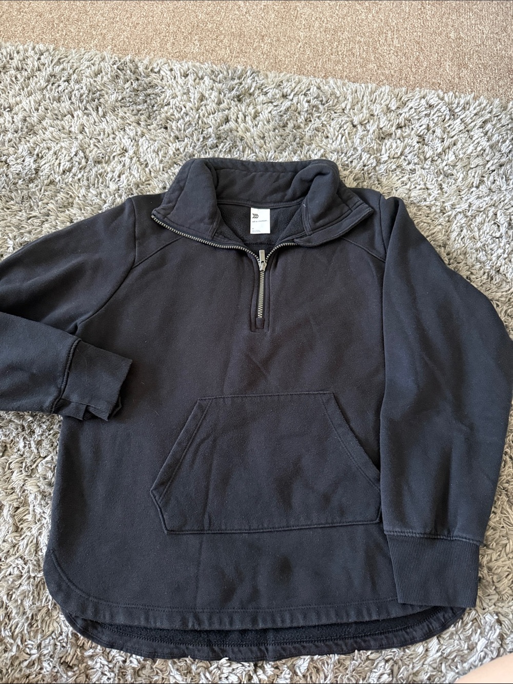all in motion Black Quarter-Zip Fleece Pullover